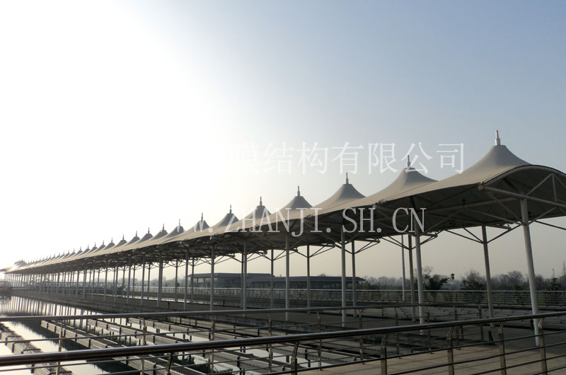 江苏扬州第五水厂膜结构加盖