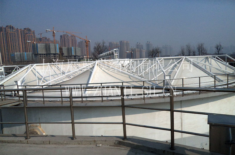 陕西西安第一污水厂污水池加盖